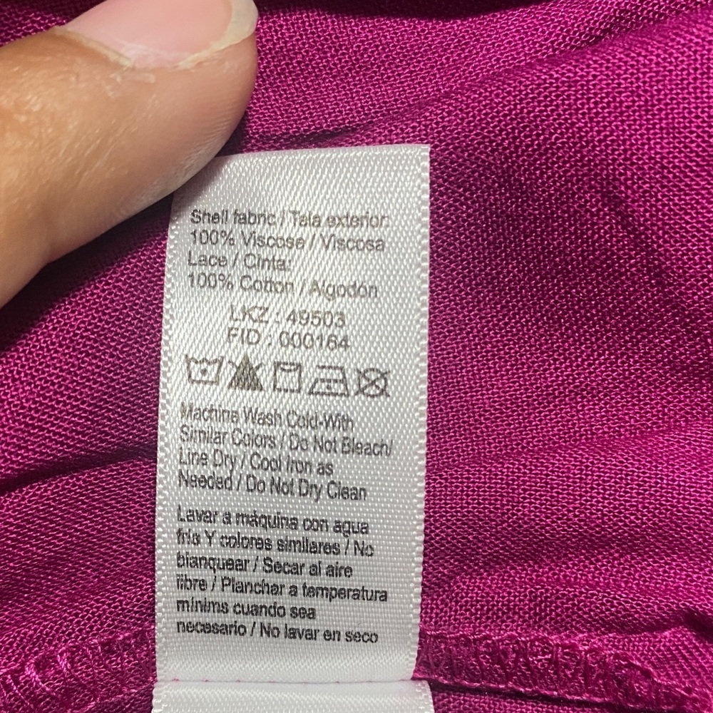 Lascana Chic Fuchsia Swim Cover-Up Size 8/10 100% viscose 100% Cotton - Picture 7 of 15